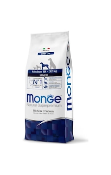 Monge Medium Senior Tavuklu Orta Irk Yaşlı Köpek Maması 12 Kg