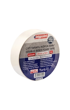 Bigpoint Çift Taraflı Köpük Bant 38mmx5m Bigpoint Çift Taraflı Köpük Bant 38mmx5m