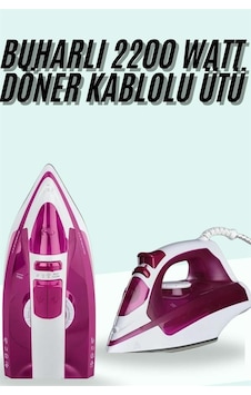 Buharlı Ütü 2200 Watt Seramik Tabanlı Taşınabilir Kablolu Ütü - Lisinya Buharlı Ütü 2200 Watt Seramik Tabanlı Taşınabilir Kablolu Ütü - Lisinya
