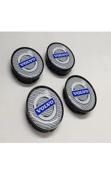 Jant Göbeği Volvo 58/55 55MM Yuva 4'Lü Set Gri Karbon Plasto