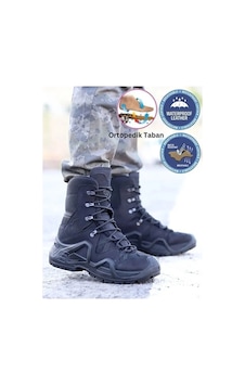 Scooter Erkek Hakiki Deri Su Geçirmez Bağcıklı Tactical/outdoor Kışlık Askeri Uzun Bot Ortopedik Taban siyah Scooter Erkek Hakiki Deri Su Geçirmez Bağcıklı Tactical/outdoor Kışlık Askeri Uzun Bot Ortopedik Taban siyah