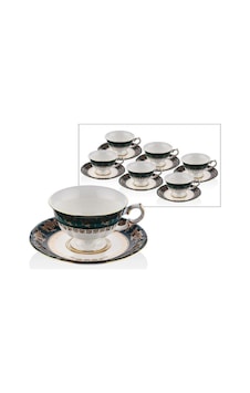 Lamedore Lorrain Green Gold 6'lı Tea Cups Set Çay Fincanı Yeşil - Altın Lamedore Lorrain Green Gold 6'lı Tea Cups Set Çay Fincanı Yeşil - Altın