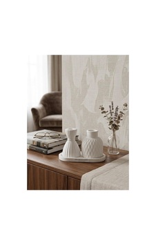 Modern Dekorasyon Vazo Şamdanlık Sunumluk Beyaz - 916723854 Beyaz