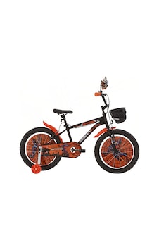 Bisan Spark Erkek Çocuk Bisikleti 30 Cm V 20 Jant Mat Siyah Turuncu Çok Renkli