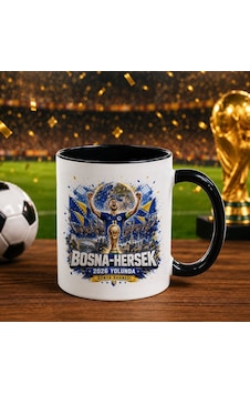Bk Gift Bosna-hersek Taraftar Temalı Dünya Futbol Kupası Tasarımlı Siyah Kupa Bardak-3 Beyaz Bk Gift Bosna-hersek Taraftar Temalı Dünya Futbol Kupası Tasarımlı Siyah Kupa Bardak-3 Beyaz