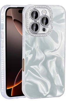 Apple Uyumlu iPhone 16 Pro Max Kılıf Airbagli Parlak Taş Detay Tasarımlı Zore Esila Kapak Apple Uyumlu iPhone 16 Pro Max Kılıf Airbagli Parlak Taş Detay Tasarımlı Zore Esila Kapak