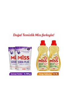 Miss Arap Sabunu 1 L X 2 Adet+soda Plus 500 Gr Lavanta X 2 Adet Miss Arap Sabunu 1 L X 2 Adet+soda Plus 500 Gr Lavanta X 2 Adet