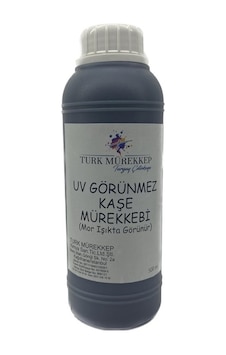 Turk Mürekkep Uv Görünmez Kaşe Mürekkebi 500 ML (mor Işıkta Görünür)
