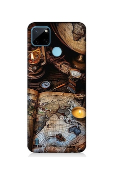 Realme C21y Uyumlu Harita Ve Pusula Desenli Silikon Kılıf Realme C21y Uyumlu Harita Ve Pusula Desenli Silikon Kılıf