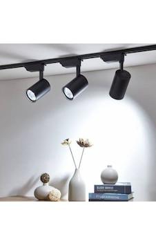 30W Led Ray Spot 3Lü Set -Siyah Kasa- Beyaz Işık