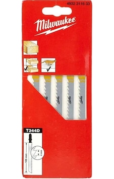 Milwaukee Ahşap Dekupaj Bıçağı T344d 105 Mm Hızlı Kesim 5'li- 4932311633 Milwaukee Ahşap Dekupaj Bıçağı T344d 105 Mm Hızlı Kesim 5'li- 4932311633