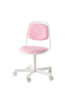 Örfjall Çocuk Çalışma Sandalyesi, Beyaz-vissle Pembe, Çocuk Dönerli Koltuk Örfjall Çocuk Çalışma Sandalyesi, Beyaz-vissle Pembe, Çocuk Dönerli Koltuk