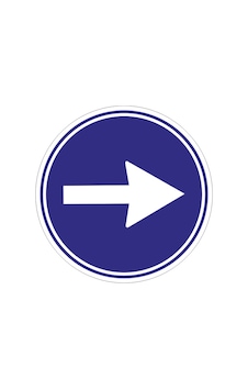 Mecburi Yön Trafik Levhası