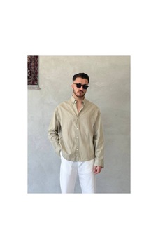 More Black Oversize Fresh Keten Gömlek Mavi More Black Oversize Fresh Keten Gömlek Mavi