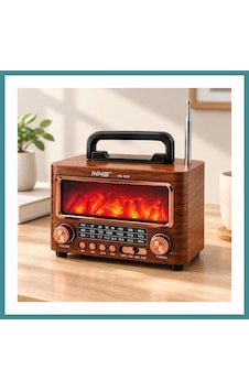 Trendexa Şömineli Retro Radyo Bluetooth Hoparlör - Am/fm/sw Usb/type-c Şarjlı Mac Trendexa Şömineli Retro Radyo Bluetooth Hoparlör - Am/fm/sw Usb/type-c Şarjlı Mac