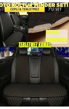 Hyundai Excel Terletmez Kumaş Minterletmez Kumaş 7 Parça Full Takım Siyah-turuncu Hyundai Excel Terletmez Kumaş Minterletmez Kumaş 7 Parça Full Takım Siyah-turuncu