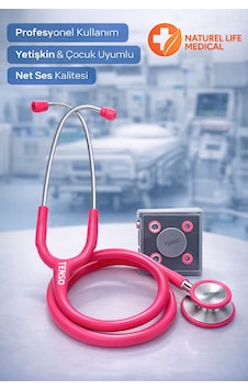 Profesyonel Steteskop Çift Taraflı Pediatrik Medikal Dinleme Aleti Pembe Profesyonel Steteskop Çift Taraflı Pediatrik Medikal Dinleme Aleti Pembe