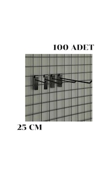 100 adet 25 Cm Tel Pano Kancası Raf Askısı Siyah 100 adet 25 Cm Tel Pano Kancası Raf Askısı Siyah