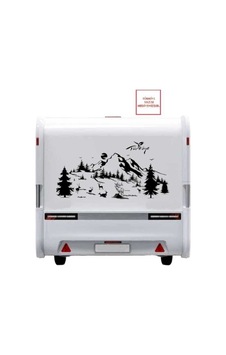 Geyikli Dağ Karavan Sticker Kamp Doğa Geyikli Dağ Karavan Sticker Kamp Doğa