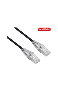 Lınkomm E34831 0.15 Mt. Cat6a 28awg 10gb 500mhz Utp Siyah Patch Kablo