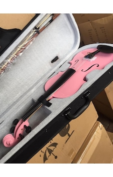 Valeria -Paganini Tam Boy 4/4 Pembe Keman Seti-Kutu-Yay-Reçine Valeria -Paganini Tam Boy 4/4 Pembe Keman Seti-Kutu-Yay-Reçine