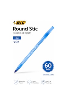 B.ı.c Round Stic Mavi Tükenmez Kalem 60'lı Paket