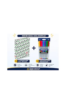 Copierbond A4 Fotokopi Kağıdı 80 Gr 500 Yaprak + Pensan Triball 8 Renk Tükenmez Kalem Avantajlı Ofis Copierbond A4 Fotokopi Kağıdı 80 Gr 500 Yaprak + Pensan Triball 8 Renk Tükenmez Kalem Avantajlı Ofis