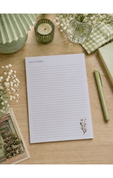 A4 Çizgili Papatya Note Pad Beyaz A4 Çizgili Papatya Note Pad Beyaz