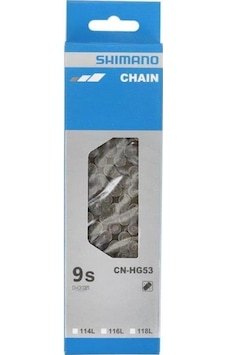 SHIMANO CN-HG53 BİSİKLET ZİNCİR 116 BAKLA 9 VİTES SİYAH GRİ - Gri SHIMANO CN-HG53 BİSİKLET ZİNCİR 116 BAKLA 9 VİTES SİYAH GRİ - Gri