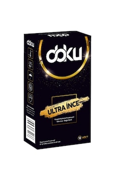Doku Kayganlaştırıcı Prezervatif Ultra İnce 12 Adet