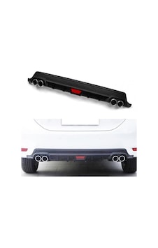 Toyota Corolla Uyumlu Egzoz Görünümlü Difüzör Siyah 2013-2018 Toyota Corolla Uyumlu Egzoz Görünümlü Difüzör Siyah 2013-2018