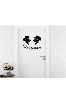 Bk Home Restroom Tasarımlı Kapı Sticker-1 Bk Home Restroom Tasarımlı Kapı Sticker-1