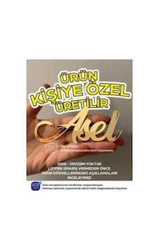 Pleksi İsim Etiket 12x5 Cm Kendinden Yapışkanlı Süs 1 Adet