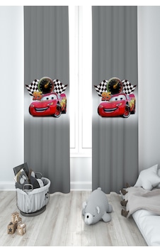 Mekta Home Bebek Ve Çocuk Odası Gri Mcqueen Desenli 2 Kanat Fon Perde Mekta Home Bebek Ve Çocuk Odası Gri Mcqueen Desenli 2 Kanat Fon Perde