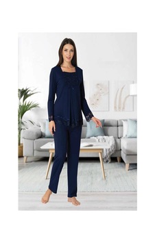 Effortt Lohusa Pijama Takımı 3045 Lacivert