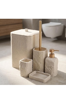 Acar Jhn-09342 Laduree Collection 5'li Köşeli Banyo Set Bej Acar Jhn-09342 Laduree Collection 5'li Köşeli Banyo Set Bej
