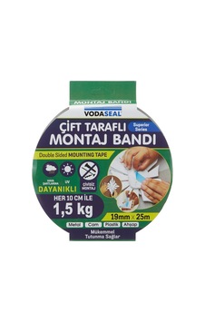 53.01.039 Çift Köpük Montaj Bandı, Köpük, 19mmx25mt Sku: Zeusb07j1qzznn 0.05 M