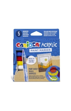 Akrilik Paint Marker Su Bazlı Fırça Uçlu 5'li Karışık Akrilik Paint Marker Su Bazlı Fırça Uçlu 5'li Karışık