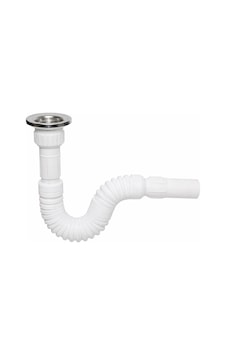 Aqua Bagno Basic Körüklü Lavabo Pis Su Çıkış Sifonu - Paslanmaz Delikli Süzgeç Dahil -90.99.60.05