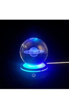 Satürn Gezegen Tasarım Dönen Usb Li Cam Küre Çok Renkli Satürn Gezegen Tasarım Dönen Usb Li Cam Küre Çok Renkli