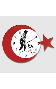 Büro Ev Ofis Dekoru İçin Hilal Yildiz Dizayn Duvar Saati Diğer