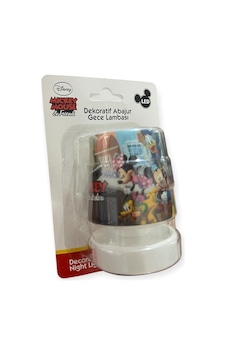 Nisa Luce Lisanslı Led Mini Abajur Mickey Mouse 2x1,5 Ledli Pilli Gece Lambası