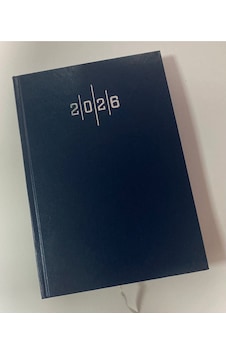 2026 Ajanda Ekonomik Cilt Bezli Günlük Ajanda 14x20 Cm Lacivert - Siyah Lacivert