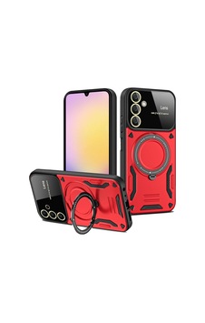Samsung Uyumlu Galaxy S23 Fe Kılıf Joy Lens Standlı Kapak - Kırmızı Model: Kulaklık Özellikleri