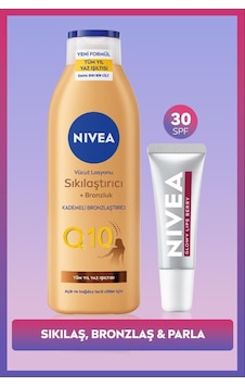 Q10 Sıkılaştırıcı Bronzluk Vücut Losyonu 250ml Ve Berry Renkli Nemlendirici Dudak Parlatıcısı Q10 Sıkılaştırıcı Bronzluk Vücut Losyonu 250ml Ve Berry Renkli Nemlendirici Dudak Parlatıcısı