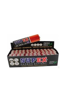 Supex 6F22 9V Çinko Karbon Pil 12 li Paket Supex 6F22 9V Çinko Karbon Pil 12 li Paket