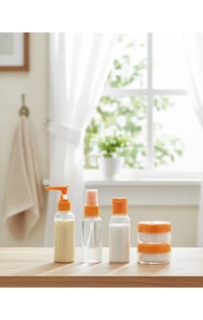 Seyahat İçin 5 Li Şeffaf Kozmetik Kap Seti 30 Ml Diğer