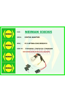 Neıman 038365 Kontak Anahtarı R 21-optıma-concorde-r19 7701038365-7700765533-7700805669 Adet Neıman 038365 Kontak Anahtarı R 21-optıma-concorde-r19 7701038365-7700765533-7700805669 Adet