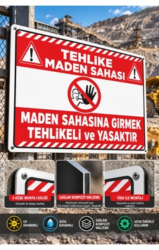 100 X 70 Cm Tehlike Maden Sahası Uyarı Levhası Maden Sahasına Girmek Tehlikeli Ve Yasaktır 4 Mm Alüminyum Kompozit 100 X 70 Cm Tehlike Maden Sahası Uyarı Levhası Maden Sahasına Girmek Tehlikeli Ve Yasaktır 4 Mm Alüminyum Kompozit