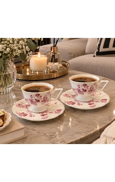 Yş Home - Vintage 2 Li Fincan Takımı 80 Ml Porselen